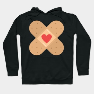 Heart Love Plaster - hearts loving nurse Band-Aid Hoodie